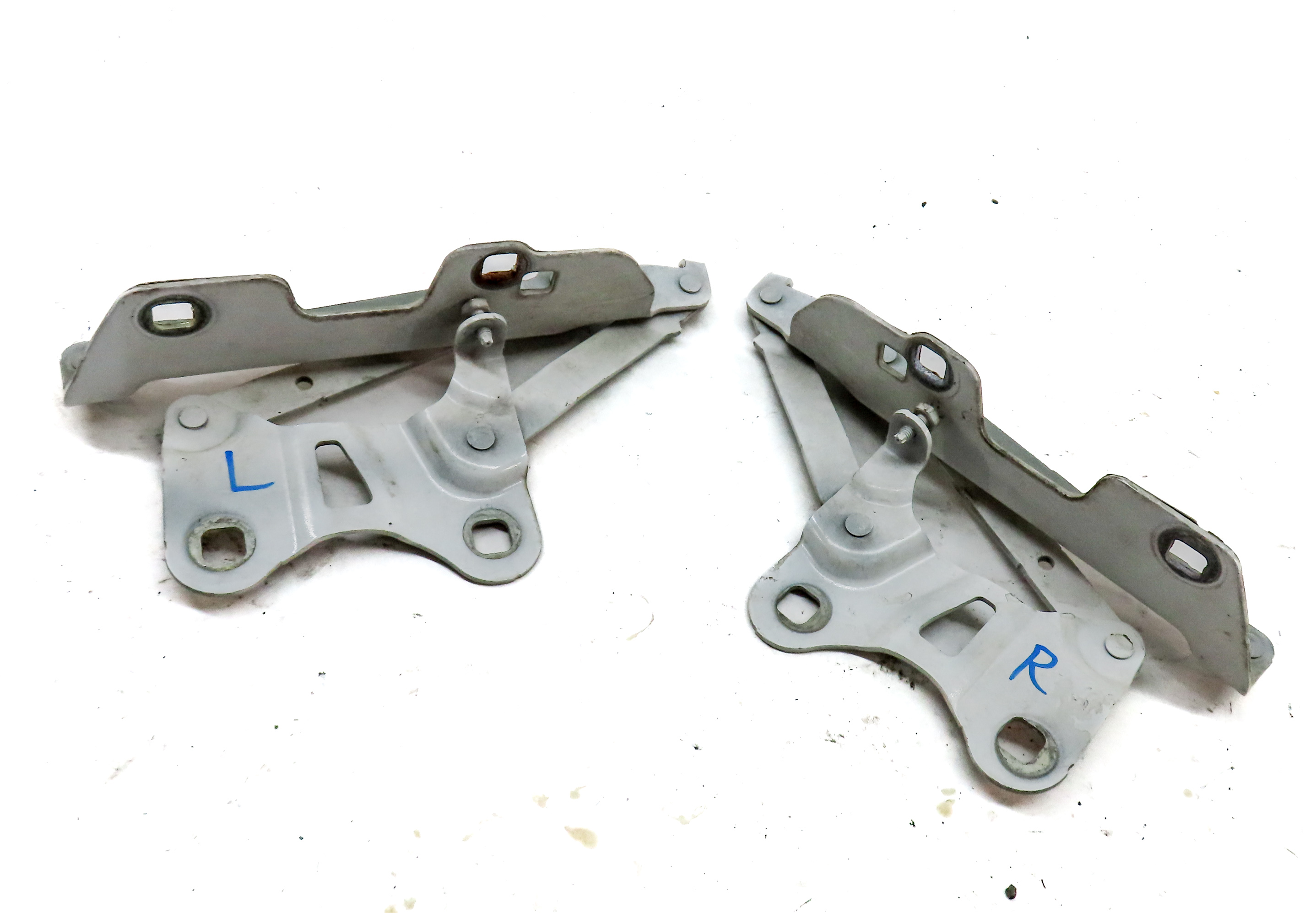 2013-2022 RANGE ROVER SPORT (L405 L494) LEFT & RIGHT HOOD HINGE SET (WHITE) — exact item pictured